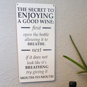 Reserved for @rdkrugler Funny Wine Metal Sign Handmade